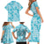 Polu Aloha Hawaii Family Matching Short Sleeve Bodycon Dress and Hawaiian Shirt Plumeria Lei With Palaka Motif - Polynesian Pride