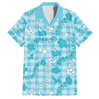 Polu Aloha Hawaii Family Matching Summer Maxi Dress and Hawaiian Shirt Plumeria Lei With Palaka Motif - Polynesian Pride