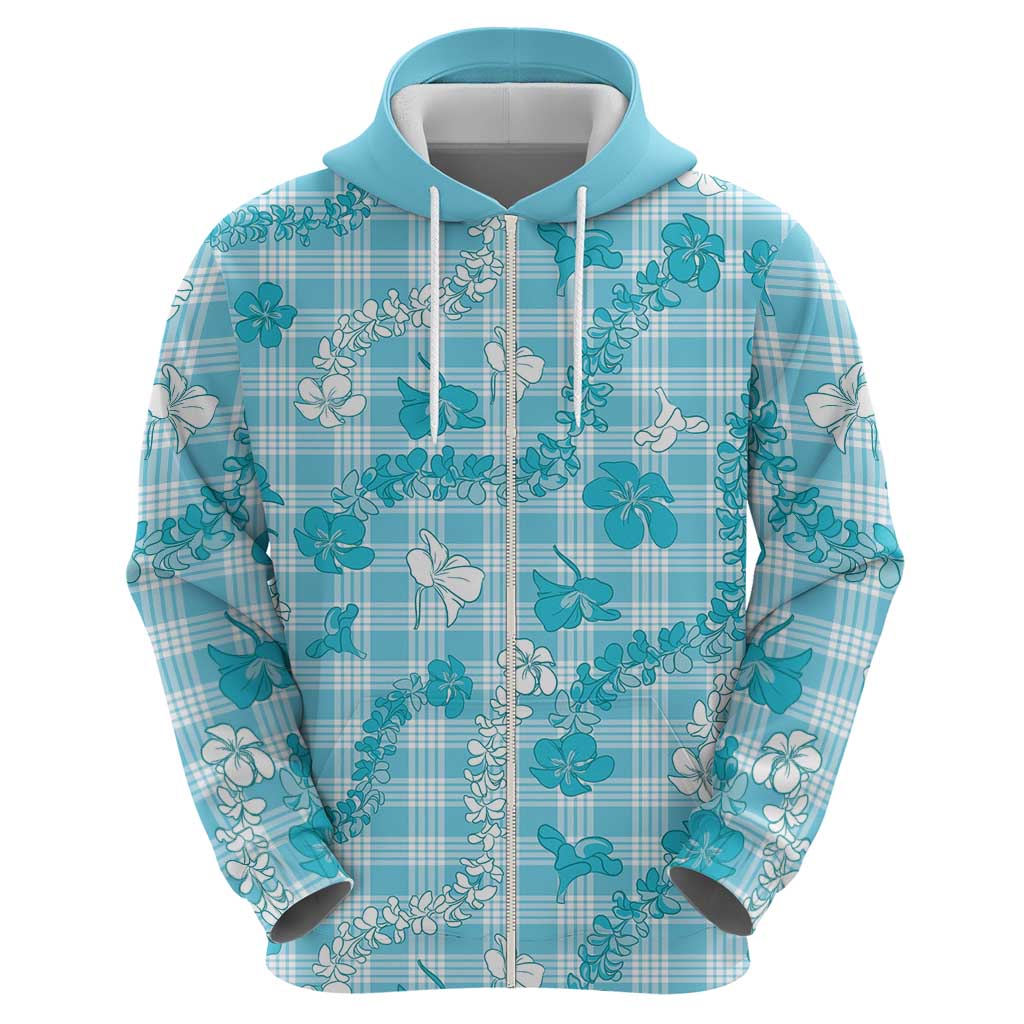 Polu Aloha Hawaii Hoodie Plumeria Lei With Palaka Motif - Polynesian Pride