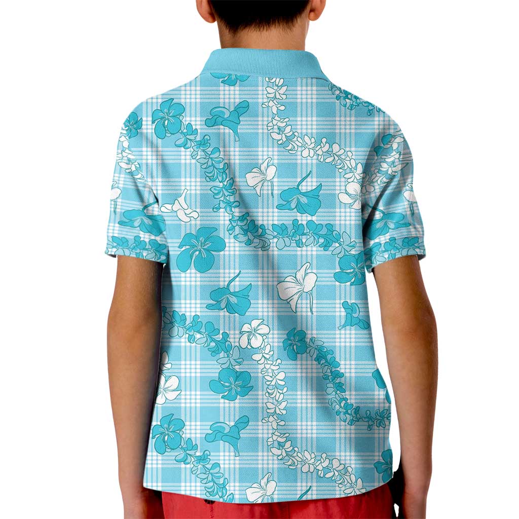 Polu Aloha Hawaii Kid Polo Shirt Plumeria Lei With Palaka Motif - Polynesian Pride