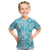 Polu Aloha Hawaii Kid T Shirt Plumeria Lei With Palaka Motif - Polynesian Pride