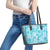 Polu Aloha Hawaii Leather Tote Bag Plumeria Lei With Palaka Motif - Polynesian Pride