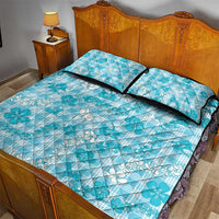 Polu Aloha Hawaii Quilt Bed Set Plumeria Lei With Palaka Motif - Polynesian Pride