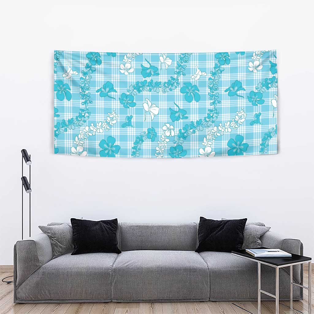 Polu Aloha Hawaii Tapestry Plumeria Lei With Palaka Motif - Polynesian Pride