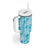 Polu Aloha Hawaii Tumbler With Handle Plumeria Lei With Palaka Motif - Polynesian Pride