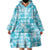 Polu Aloha Hawaii Wearable Blanket Hoodie Plumeria Lei With Palaka Motif - Polynesian Pride