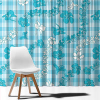 Polu Aloha Hawaii Window Curtain Plumeria Lei With Palaka Motif LT14 - Polynesian Pride