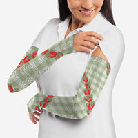 Omaomao Aloha Hawaii Arm Sleeves Rosebud Lei With Palaka Motif - Polynesian Pride