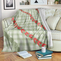 Omaomao Aloha Hawaii Blanket Rosebud Lei With Palaka Motif - Polynesian Pride