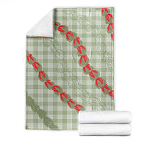 Omaomao Aloha Hawaii Blanket Rosebud Lei With Palaka Motif - Polynesian Pride