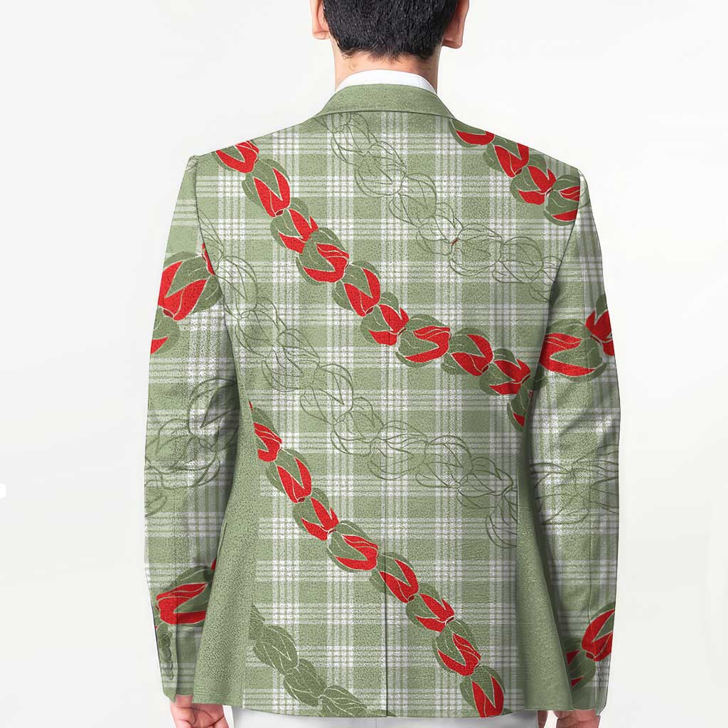 Omaomao Aloha Hawaii Blazer Rosebud Lei With Palaka Motif - Polynesian Pride