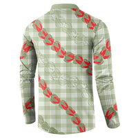 Omaomao Aloha Hawaii Button Sweatshirt Rosebud Lei With Palaka Motif LT14 - Polynesian Pride