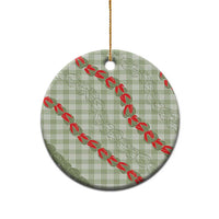 Omaomao Aloha Hawaii Ceramic Ornament Rosebud Lei With Palaka Motif - Polynesian Pride