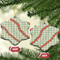 Omaomao Aloha Hawaii Ceramic Ornament Rosebud Lei With Palaka Motif - Polynesian Pride