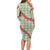 Omaomao Aloha Hawaii Family Matching Long Sleeve Bodycon Dress and Hawaiian Shirt Rosebud Lei With Palaka Motif - Polynesian Pride