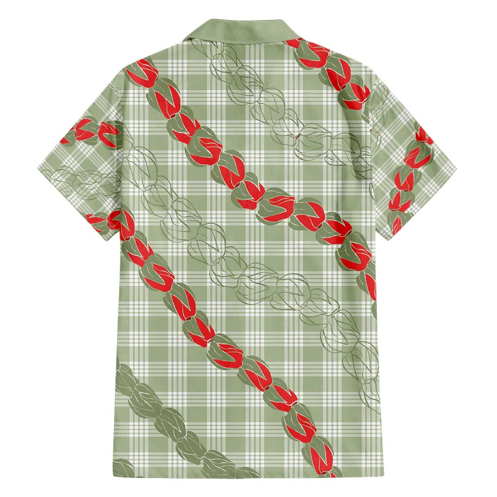 Omaomao Aloha Hawaii Family Matching Puletasi and Hawaiian Shirt Rosebud Lei With Palaka Motif - Polynesian Pride