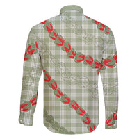 Omaomao Aloha Hawaii Family Matching Puletasi and Hawaiian Shirt Rosebud Lei With Palaka Motif - Polynesian Pride