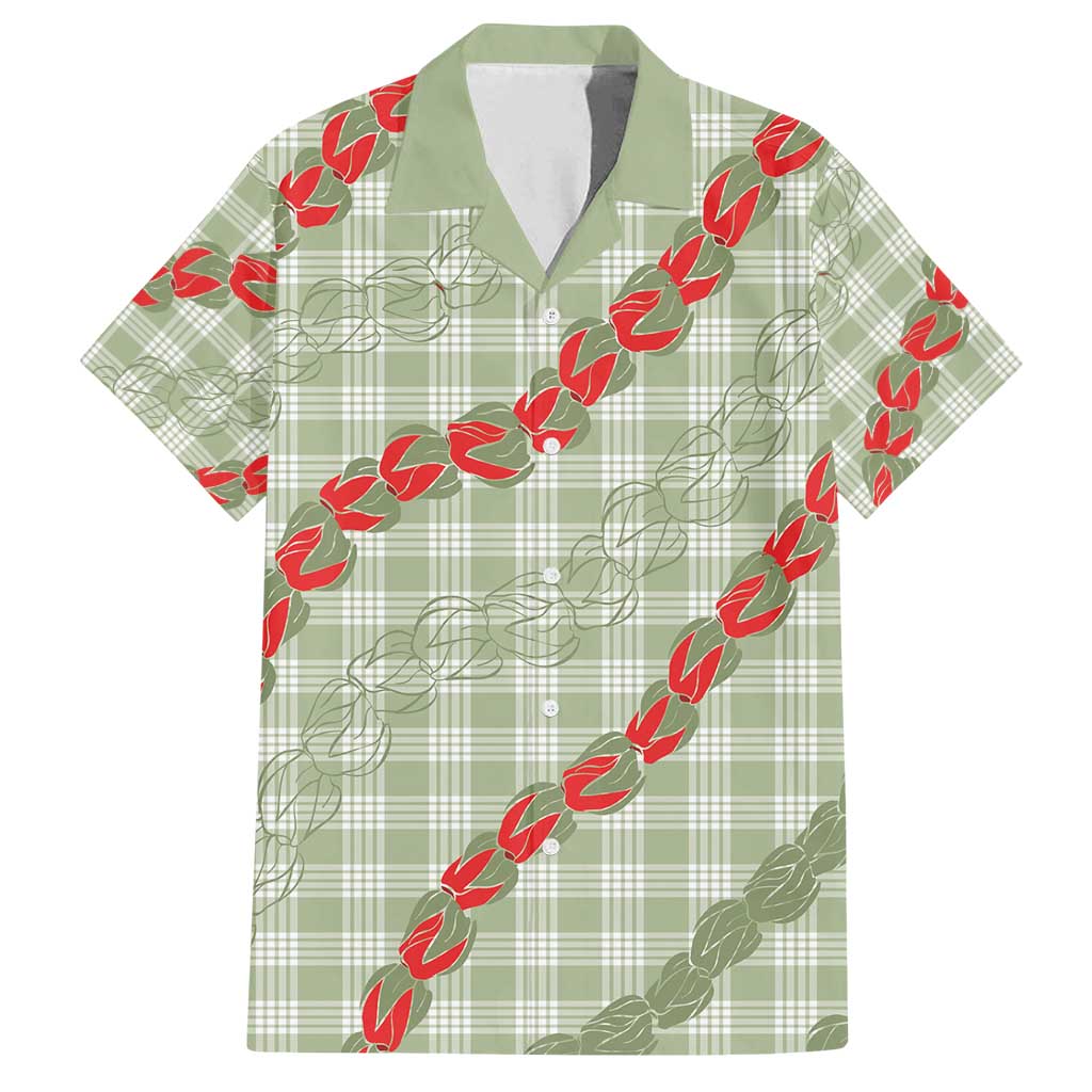 Omaomao Aloha Hawaii Family Matching Summer Maxi Dress and Hawaiian Shirt Rosebud Lei With Palaka Motif - Polynesian Pride