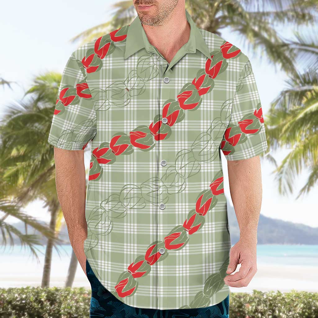 Omaomao Aloha Hawaii Hawaiian Shirt Rosebud Lei With Palaka Motif - Polynesian Pride