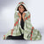 Omaomao Aloha Hawaii Hooded Blanket Rosebud Lei With Palaka Motif - Polynesian Pride