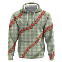 Omaomao Aloha Hawaii Hoodie Rosebud Lei With Palaka Motif - Polynesian Pride