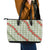 Omaomao Aloha Hawaii Leather Tote Bag Rosebud Lei With Palaka Motif - Polynesian Pride