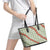 Omaomao Aloha Hawaii Leather Tote Bag Rosebud Lei With Palaka Motif - Polynesian Pride