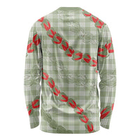 Omaomao Aloha Hawaii Long Sleeve Shirt Rosebud Lei With Palaka Motif LT14 - Polynesian Pride
