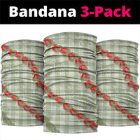 Omaomao Aloha Hawaii Neck Gaiter Rosebud Lei With Palaka Motif LT14 package One Size: 25*50cm Green - Polynesian Pride