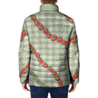 Omaomao Aloha Hawaii Padded Jacket Rosebud Lei With Palaka Motif LT14 - Polynesian Pride