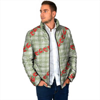 Omaomao Aloha Hawaii Padded Jacket Rosebud Lei With Palaka Motif LT14 - Polynesian Pride