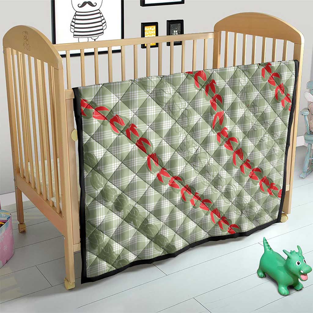 Omaomao Aloha Hawaii Quilt Rosebud Lei With Palaka Motif - Polynesian Pride