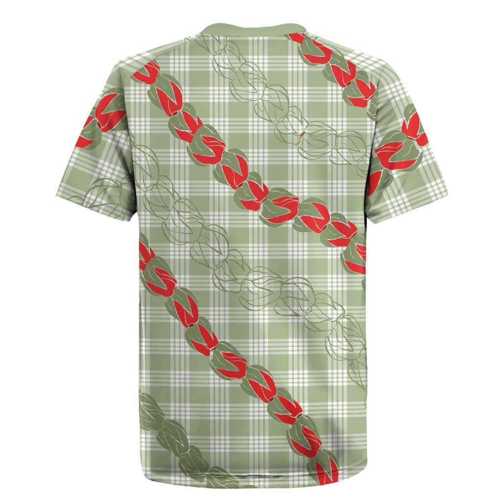 Omaomao Aloha Hawaii Rugby Jersey Rosebud Lei With Palaka Motif LT14 - Polynesian Pride