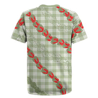 Omaomao Aloha Hawaii Rugby Jersey Rosebud Lei With Palaka Motif LT14 - Polynesian Pride