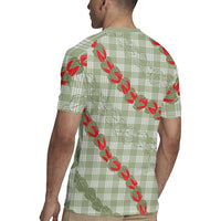 Omaomao Aloha Hawaii Rugby Jersey Rosebud Lei With Palaka Motif LT14 - Polynesian Pride