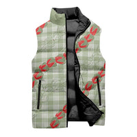 Omaomao Aloha Hawaii Sleeveless Puffer Jacket Rosebud Lei With Palaka Motif LT14 - Polynesian Pride