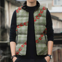 Omaomao Aloha Hawaii Sleeveless Puffer Jacket Rosebud Lei With Palaka Motif LT14 - Polynesian Pride