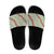 Omaomao Aloha Hawaii Slide Sandals Rosebud Lei With Palaka Motif - Polynesian Pride