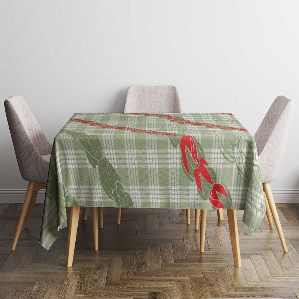 Omaomao Aloha Hawaii Tablecloth Rosebud Lei With Palaka Motif - Polynesian Pride