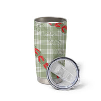 Omaomao Aloha Hawaii Tumbler Cup Rosebud Lei With Palaka Motif - Polynesian Pride