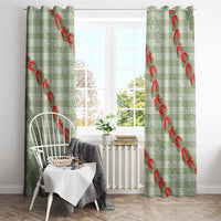 Omaomao Aloha Hawaii Window Curtain Rosebud Lei With Palaka Motif LT14 - Polynesian Pride