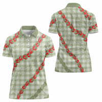 Omaomao Aloha Hawaii Women Polo Shirt Rosebud Lei With Palaka Motif LT14 - Polynesian Pride