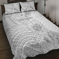 Samoa White Sunday Quilt Bed Set Manuia le Aso Sa o Tamaiti Polynesian Plumeria LT14 - Polynesian Pride