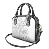 Samoa White Sunday Shoulder Handbag Manuia le Aso Sa o Tamaiti Polynesian Plumeria LT14 - Polynesian Pride