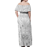 personalised-samoa-white-sunday-family-matching-off-shoulder-maxi-dress-and-hawaiian-shirt-manuia-le-aso-sa-o-tamaiti-polynesian-plumeria