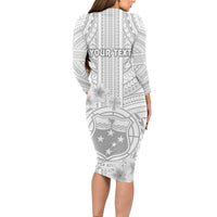 personalised-samoa-white-sunday-long-sleeve-bodycon-dress-manuia-le-aso-sa-o-tamaiti-polynesian-plumeria