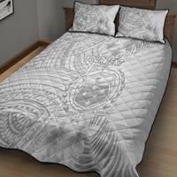 Personalised Samoa White Sunday Quilt Bed Set Manuia le Aso Sa o Tamaiti Polynesian Plumeria LT14 - Polynesian Pride