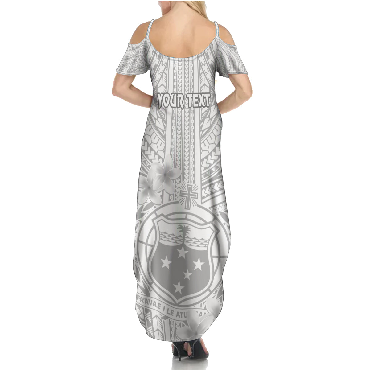 personalised-samoa-white-sunday-summer-maxi-dress-manuia-le-aso-sa-o-tamaiti-polynesian-plumeria