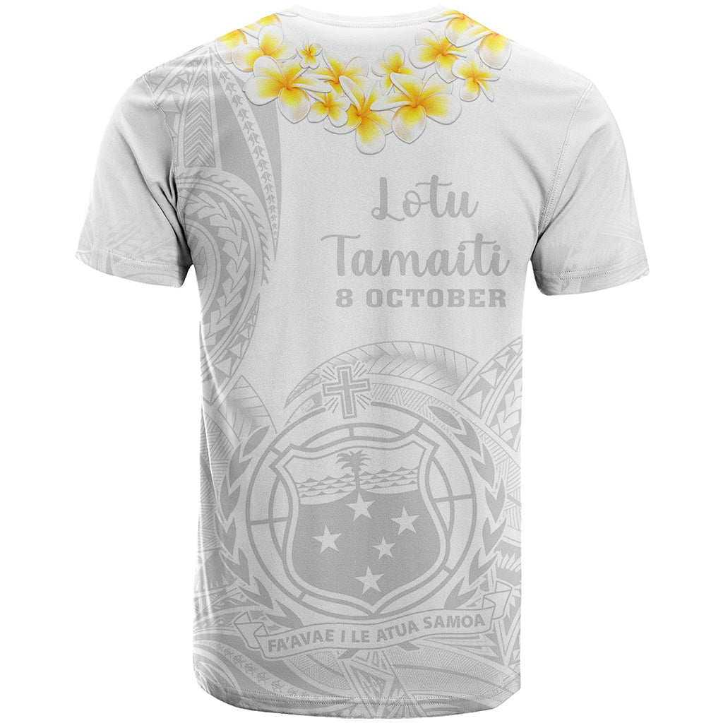 Samoa White Sunday T Shirt Lotu Tamaiti 2023 With Coat Of Arms LT14 - Polynesian Pride