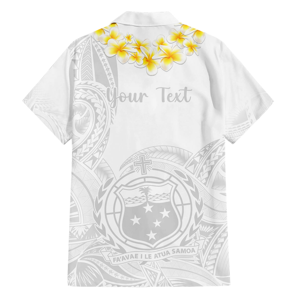 Personalised Samoa White Sunday Hawaiian Shirt Lotu Tamaiti 2023 With Coat Of Arms LT14 - Polynesian Pride